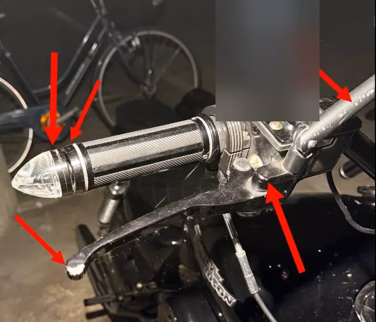 Harley-Davidson Sportster 883 — Schadenbild aus dem Gutachten — Bild 3 von 4