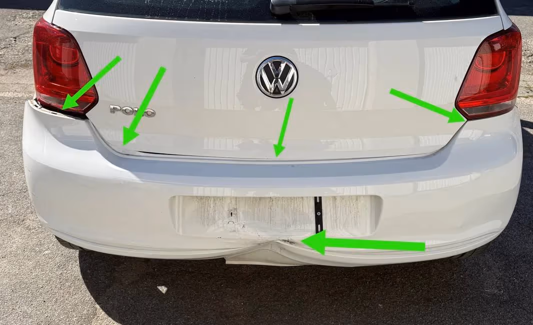 VW Polo — Schadenbild aus dem Gutachten — Bild 3 von 4