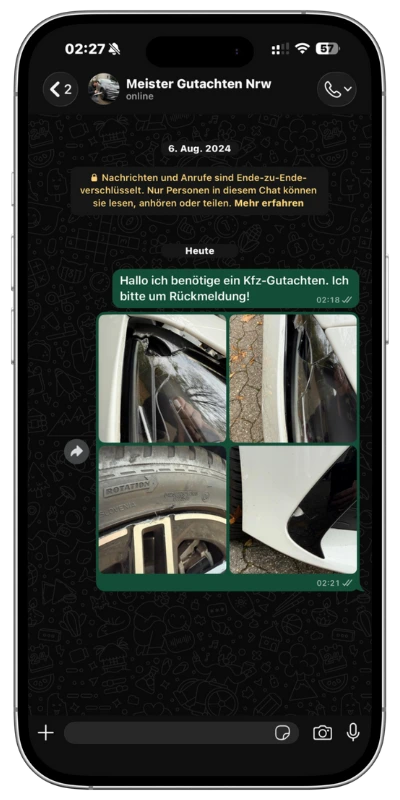 WhatsApp Schadenmeldung